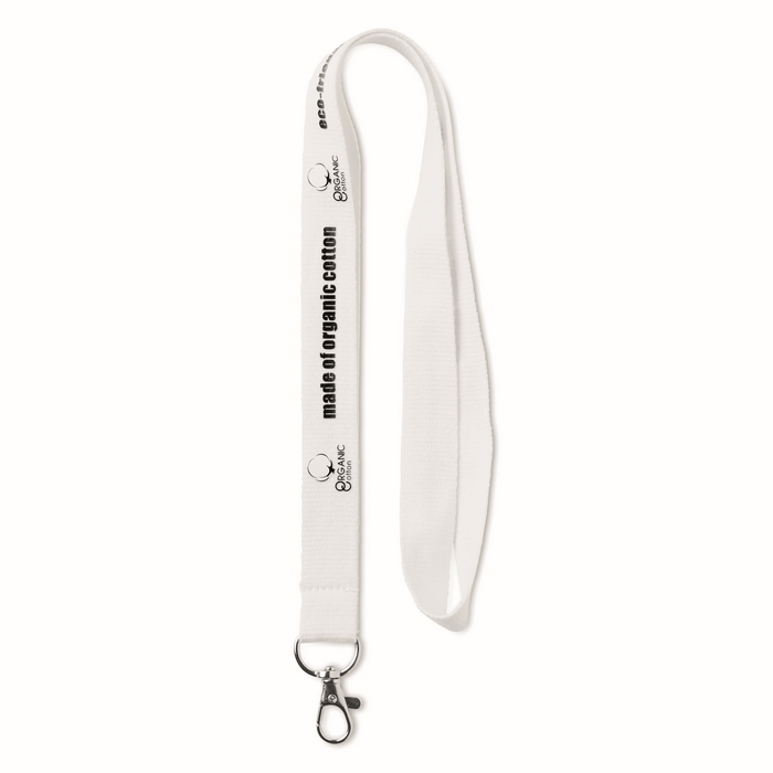 Lanyard con cinta de algodón orgánico personalizado